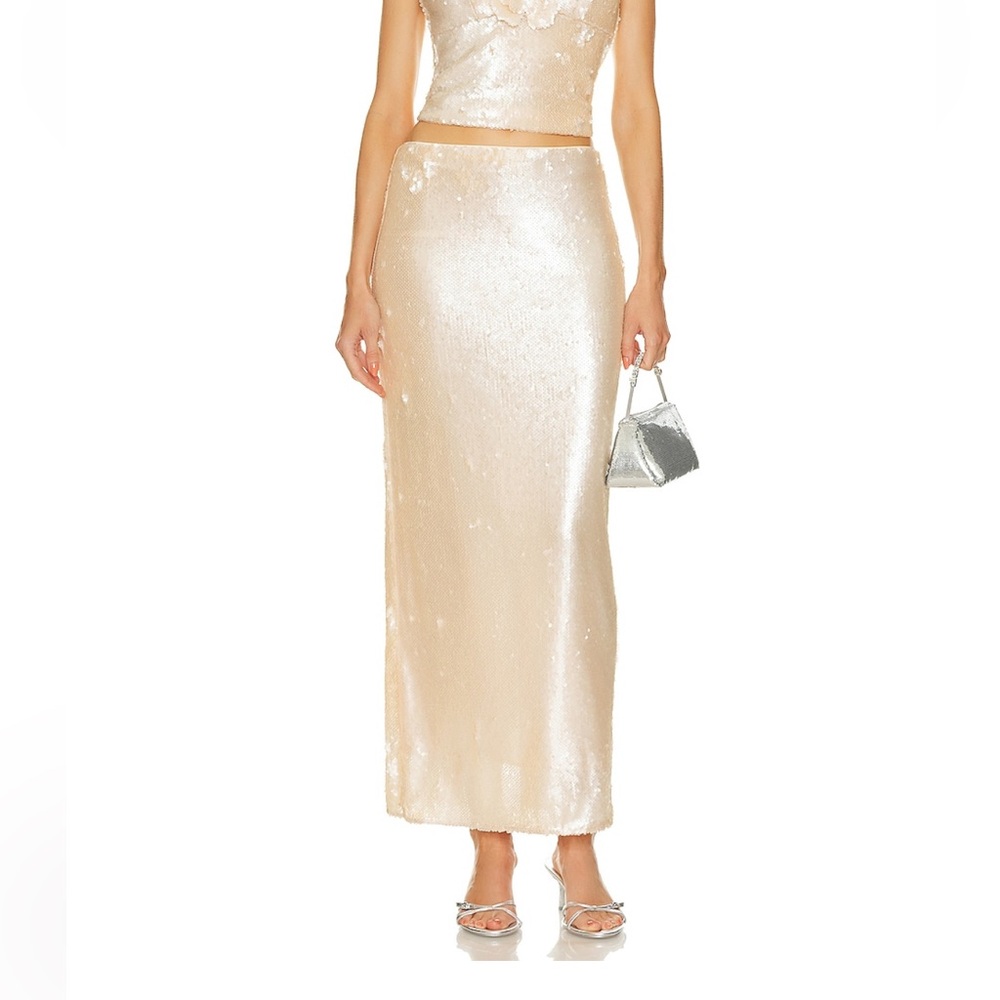 Lovers + Friends Cream Maxi Skirt